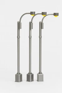 1:12 Scale Street Light Set – 3-Pack Diorama Accessories for Action Figures - Picture 1 of 6