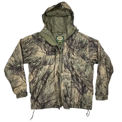 Chaqueta Cabelas Para Hombre Grande Camuflada Seca Plus Campo Abierto Embalable Con Capucha Caza Cremallera Foto 1 de 4
