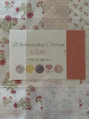 Whitewashed Cottage By 3 Sisters For Moda. Rare OOP Layer Cake. - Image 1 of 3