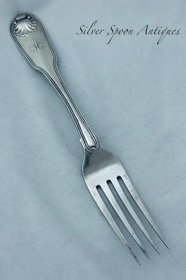 Fiddle Shell & Thread Sterling Table Fork, Eley, Fearn & Chawner, London, 1809 - Image 1 of 4