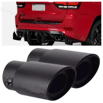 2x For Jeep Grand Cherokee SRT2 Exhaust Pipe Tip Rear Throat Muffler Tailpipe Foto 1 de 4
