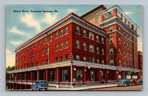 Vintage Royal Hotel Excelsior Springs MO Leinen Postkarte Kurort - Bild 1 von 2