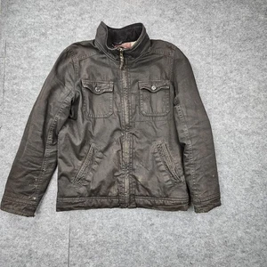 Vintage American Eagle Jacket Mens Medium Tall Utility Lined Zip Corduroy Collar - Picture 1 of 6
