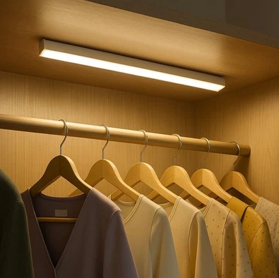 Luce LED con Sensore Movimento Ricaricabile USB-C per Armadio Scale Cucina - Immagine 1 di 4