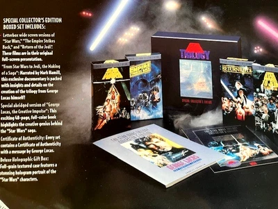 STAR WARS: SPECIAL COLLECTOR'S EDITION BOX SET (4 VHS Tapes) W/ Original Inserts - Image 1 of 4