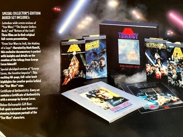 STAR WARS: SPECIAL COLLECTOR'S EDITION BOX SET (4 VHS Tapes) W/ Original Inserts - Image 1 of 4