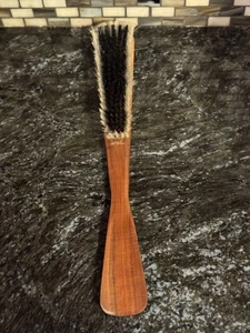 Vintage 16" Long Wood Lint Clothes Brush With Shoe Horn - Picture 1 of 4