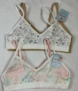 Cat & Jack Girls Seamless Bra Size M (7/8) 4-pack Unicorn, Stars, Pink, Nude - Picture 1 of 5