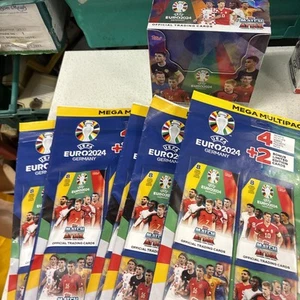 Topps Match Attax Euro 2024 Trading Cards Sealed Box plus 5 Mega Multi Packs (; - Bild 1 von 3