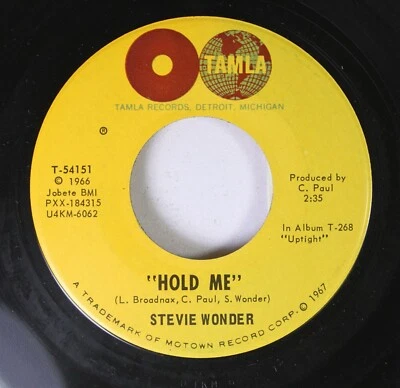 Soul 45 Stevie Wonder - Hold Me / I Was Made To Love Her On Tamla - Image 1 of 2