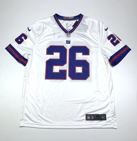 NIKE New York Giants White COLOR RUSH JERSEY Saquon Barkley NYG JERSEY SZ XL Cover
