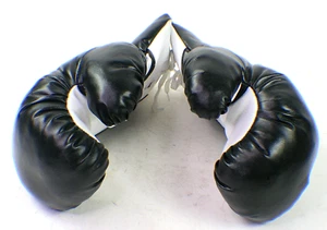 1 Paar Last Punch schwarz/weiß Boxhandschuhe Boxen Sparring Praxis 18oz - Bild 1 von 6
