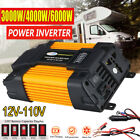 6000W 4000Watt Car Power Inverter DC 12V To AC 110V Pure Sine Wave Converter