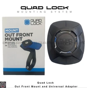 QUAD LOCK Out Front Mount (mountain bike /bicycle) + Accessory Universal Adapter - Picture 1 of 5
