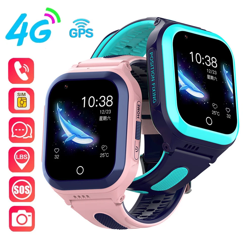 4G Smart Watch Kids Anti-Lost Smartwatch with Location Tracker Video Camera Call - Image 1 of 4