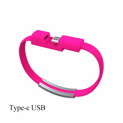 Fashion Bracelet USB Charging Cable Data Cord Sync For iPhone Android Type C Ⓗ - Image 1 of 4