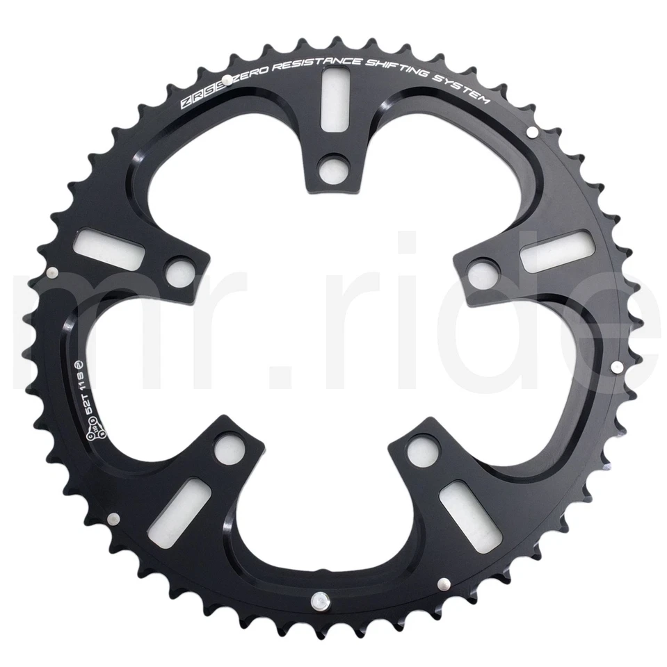 Driveline Chainring 52T 7075/T6 BCD 110mm Black,for 52/36T,11S Road Bike Bicycle - Image 1 of 4