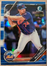2019 BOWMAN CHROME PROSPECT BLUE REFRACTOR BCP-127 PETER ALONSO #103/150