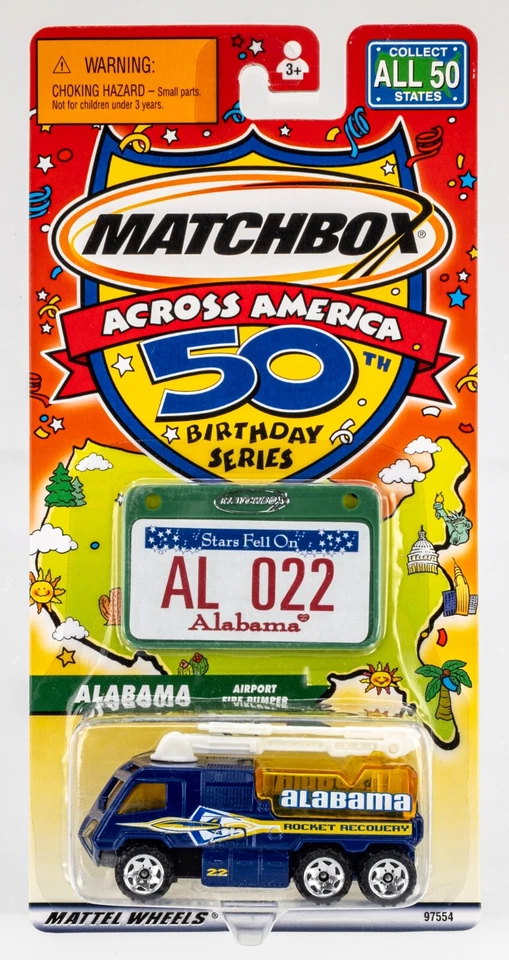 2002 Matchbox Across America Airport Fire Pumper BLUE | ALABAMA | FSC - Image 1 of 1