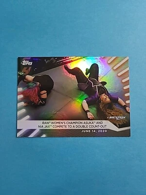 ASUKA & NIA JAX 2021 TOPPS WWE WOMEN'S DIVISION RAINBOW FOIL CARD # 27 H8461 - Image 1 of 2