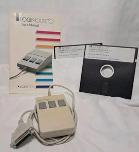 LOGITECH M/N:C7-3F-9F SERIAL, BEIGE, 3 BUTTON, ROLLERBALL - Picture 1 of 8