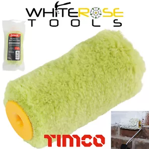 TIMCO Mini Masonry Paint Roller Sleeve Refill 100mm 4" Long Pile 12mm Decorating - Picture 1 of 4