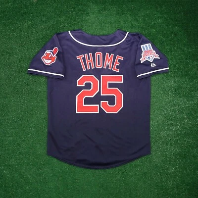 Jim Thome 1997 Cleveland Indians Men's Alternate Blue Jersey w/ All Star Patch - Image 1 of 4