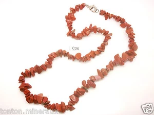 Barock Halskette Chips ROTER JASPIS 46cm Mineralien Lithotherapie Reiki Original - Bild 1 von 1