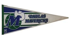 Dallas Mavericks 1980's NBA Pennant Felt Banner Flag - Full Size - Picture 1 of 8
