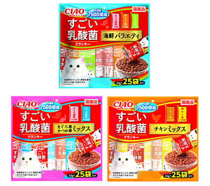 INABA CIAO Churu Lactic Acid Bacteria Cranky Cat Treats 22 g × 25 packs NEW