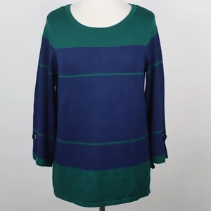 Top tejido a rayas pequeño en bloques de colores Liz Claiborne para mujer - Imagen 1 de 5