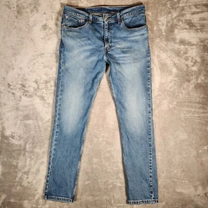Jeans Levi's 512 para hombre talla 33X31 (etiqueta 33X32) azul calce ceñido pierna cónica usados - Imagen 1 de 19
