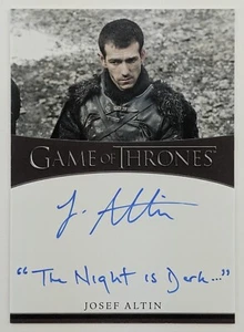 Game of Thrones Iron Anniversary Inscriptions Josef Altin "The Night is Dark..." - Picture 1 of 2