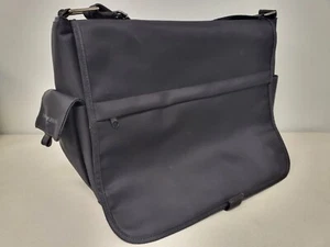 Emporio Armani Parfums Messenger Bag with Logo Adjustable Shoulder Strap, Black - Picture 1 of 17