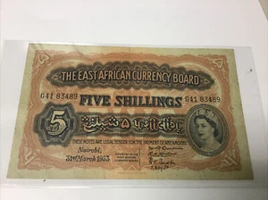 EAST AFRICA 5 SHILLINGS 1953 - Picture 1 of 4