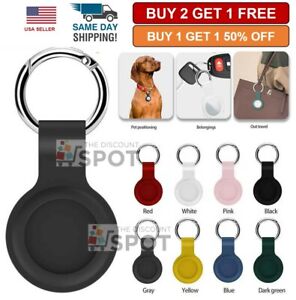 For AirTag Silicone Protect Case Cover Air Tag Tracker Sleeve Key Ring Keychain