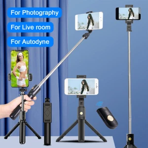 DE Selfie Stick Bluetooth mit Licht 4 in 1 für Smartphone Stativ Teleskop Stange - Bild 1 von 16