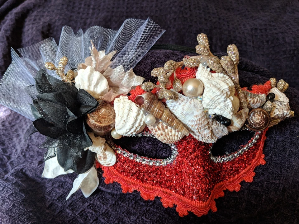 Mermaid Mask,Mardi gras, masquerade, mask, masque - Image 1 of 4
