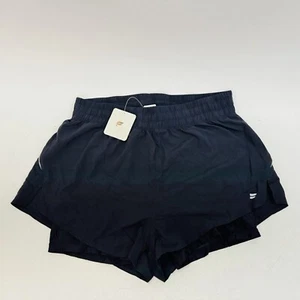 New Fabletics Perforated Run 5” Shorts, Black Size Medium W/ Lining - Picture 1 of 4