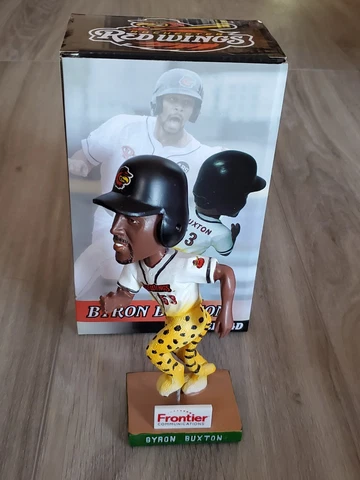 Rochester Red Wings Minnesota Twins Byron Buxton Cheetah Legs BobbleHead SGA NIB Cover