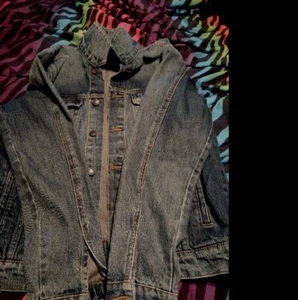 Arizona Denim Jeansjacke Damen Größe Medium Distressed geknöpfte Taschen, schön.. - Bild 1 von 11