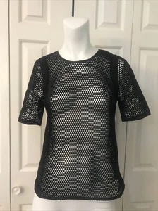 Milly P XS 0 2 Mesh Top Black Zipper Excellent Condition - Picture 1 of 8