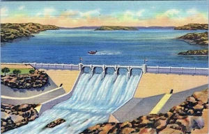 Postal sin publicar del embalse de la presa de Conchas del noreste de Nuevo México - Imagen 1 de 2