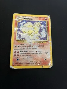 Ninetales 12/102 DMG Holo Rare Base Set Pokemon Card Vintage 1999 WOTC 1 - Picture 1 of 5
