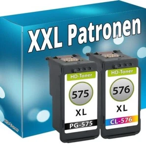 Druckerpatronen für Canon PG-575 XL PG-576 XL PIXMA TS 3350i TS 3750i TR 4750i - Bild 1 von 10