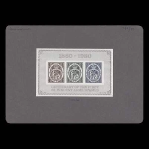 Saint Vincent 1980 Arms Stamps Centenary imperf proof miniature sheet - Bild 1 von 2
