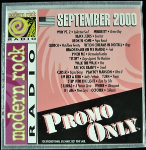 PROMO ONLY "MODERN ROCK SEPTEMBER 2000" DJ PROMO CD COMPILATION ORGY, POE *NEW* - Picture 1 of 3