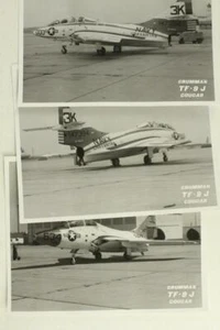 Vintage US Air Force Navy Militär Fotos Flugzeug Drucke Grumman TF-9J Cougar - Bild 1 von 4