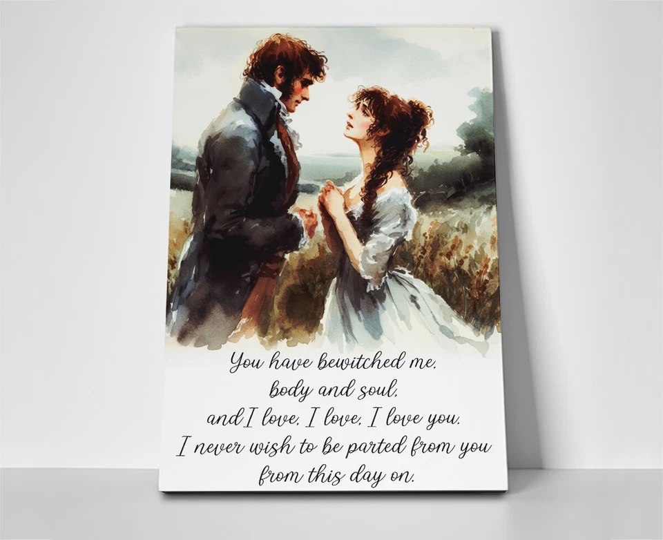 Pride and Prejudice Quote Poster or Canvas - Jane Austen Quote - Изображение 1 из 4