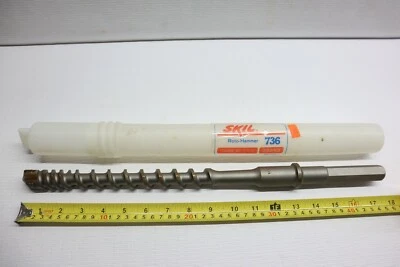 Nice NOS / New SKIL Roto Hammer Carbide Bit - 18" Long 1" 25253 4QQ Mod. 736 USA - Image 1 of 4